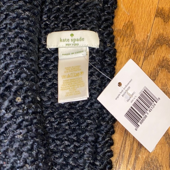 Kate Spade Knit Neckwarmer Black Scarf - Picture 3 of 5